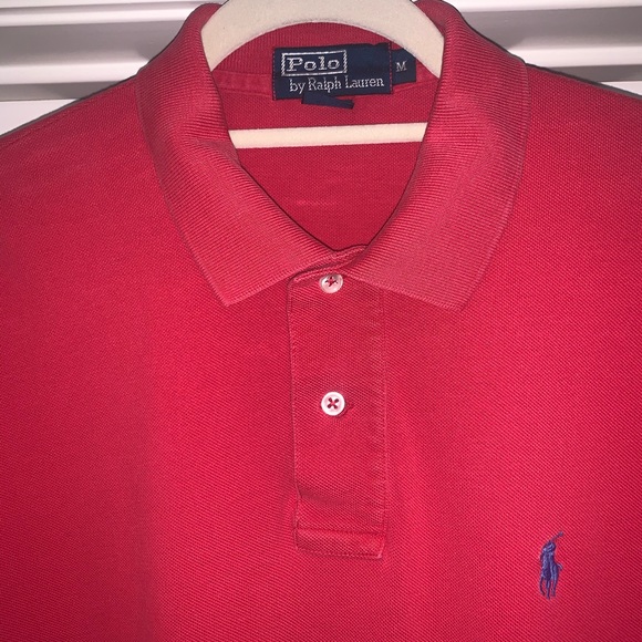 Mens Collared Red Polo - Picture 2 of 3